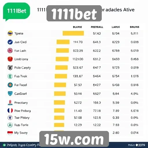 Estatísticas de jogadores ativos na 1111bet